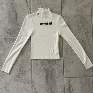 H&M turtleck ribbed sweater new with tags size S